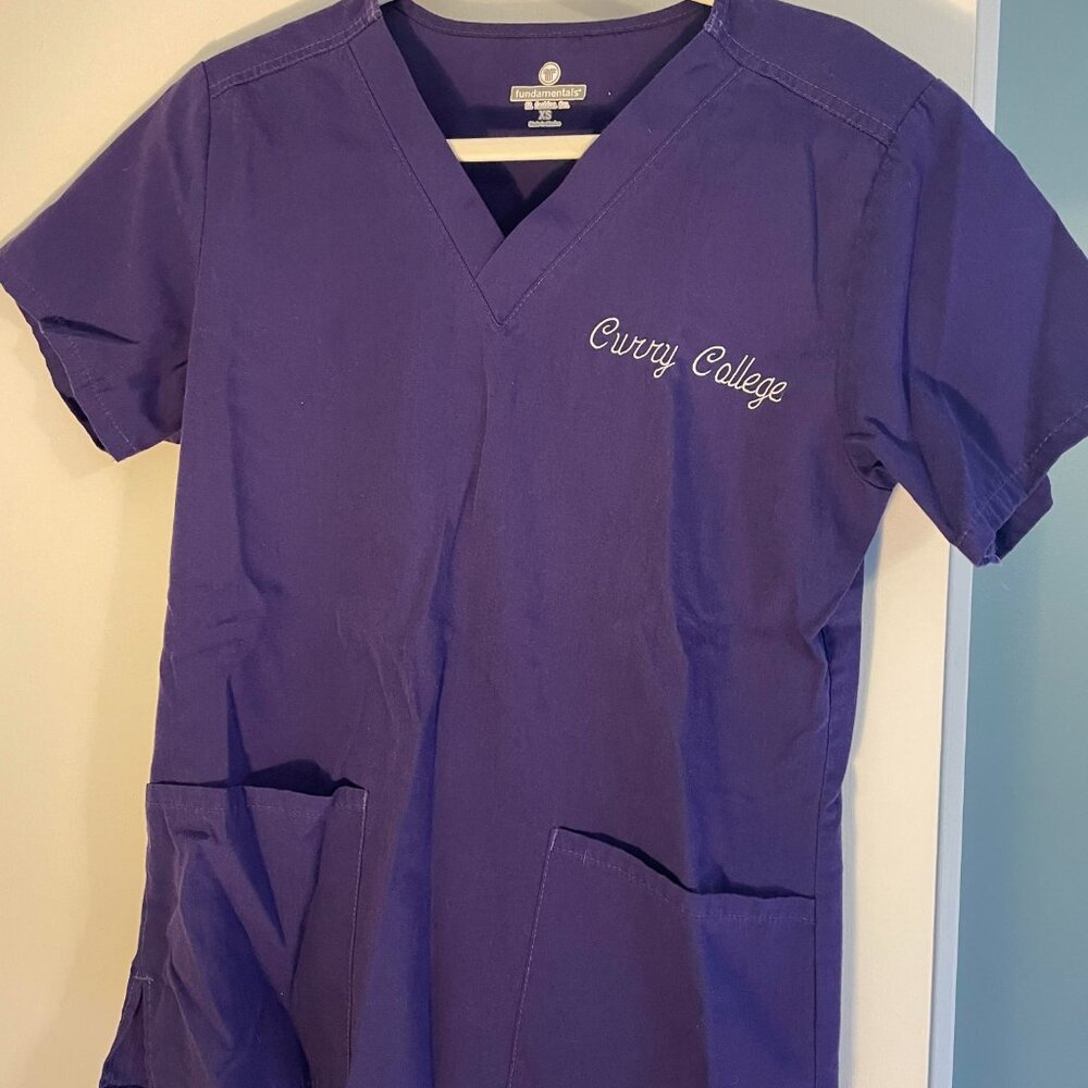 Curry College Nursing Scrubs - purple